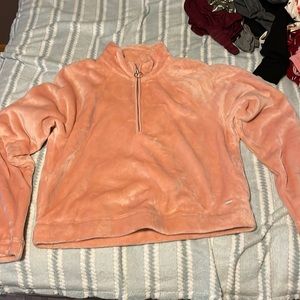 Fuzzy and soft quarter zip sweater